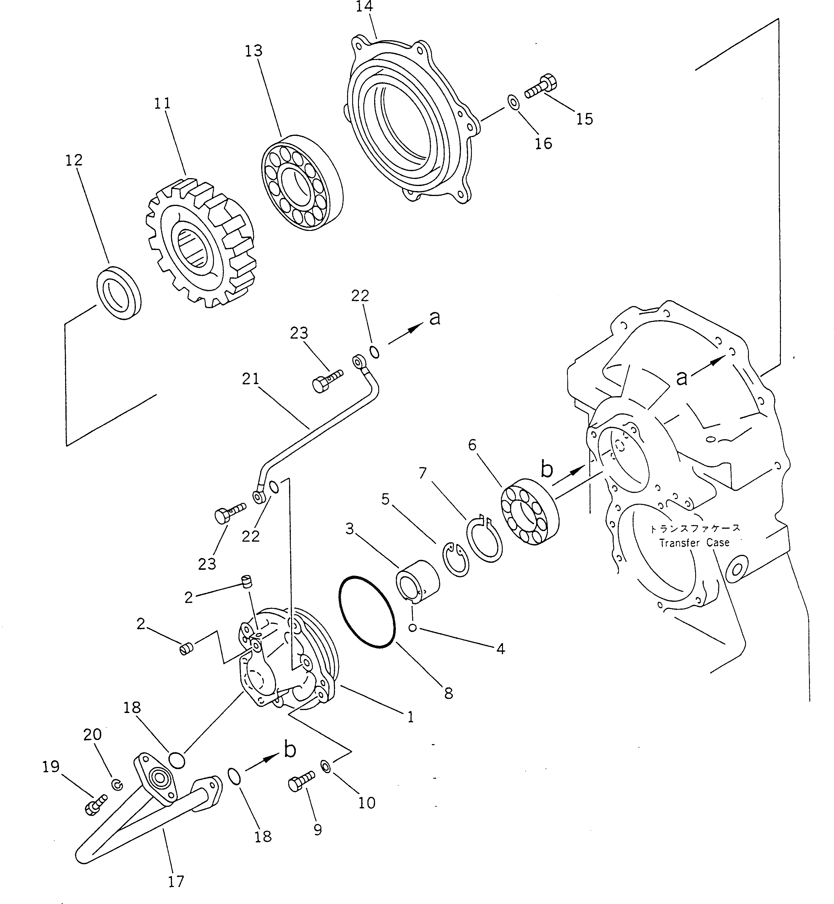 Схема запчастей Komatsu GD405A-2S - ТРАНСМИССИЯ (ВЫХОДНОЙ ВАЛ) (/) СИЛОВАЯ ПЕРЕДАЧА