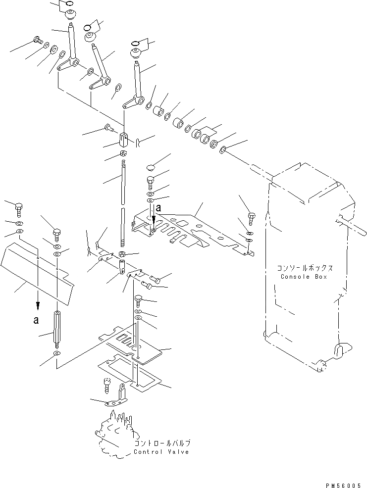 Схема запчастей Komatsu GD405A-2S - ГИДРАВЛ РЫЧАГ УПРАВЛ-Я¤ ПРАВ.(№-) СИСТЕМА УПРАВЛЕНИЯ