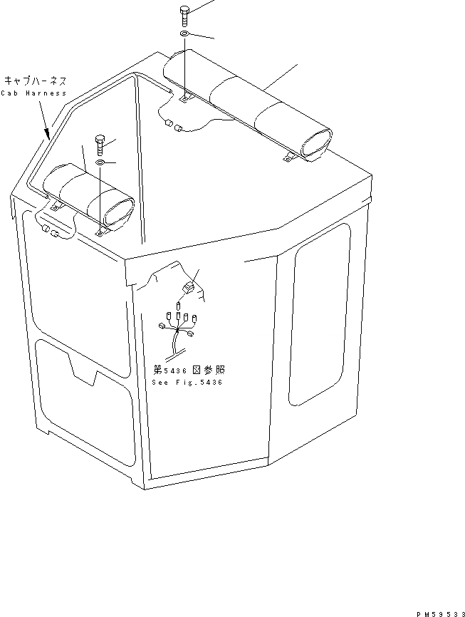 Схема запчастей Komatsu GD405A-2S - СИГНАЛИЗ-Я ОСВЕЩЕНИЕ (РАССЕЯННОГО СВЕТА) (KOITO)(№9-) РАМА И ЧАСТИ КОРПУСА