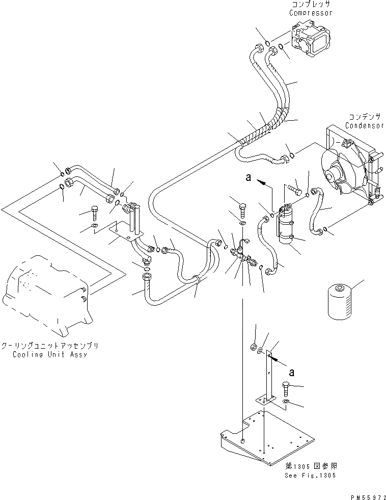 Схема запчастей Komatsu GD405A-2S - КОНДИЦ. ВОЗДУХА (/9) (ЛИНИЯ ОХЛАЖДЕНИЯ)(№-.) РАМА И ЧАСТИ КОРПУСА