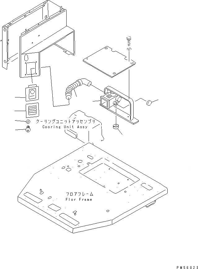 Схема запчастей Komatsu GD405A-2S - КОНДИЦ. ВОЗДУХА (/9) (ВОЗДУХОВОД¤ ПЕРЕДН.)(№-) РАМА И ЧАСТИ КОРПУСА