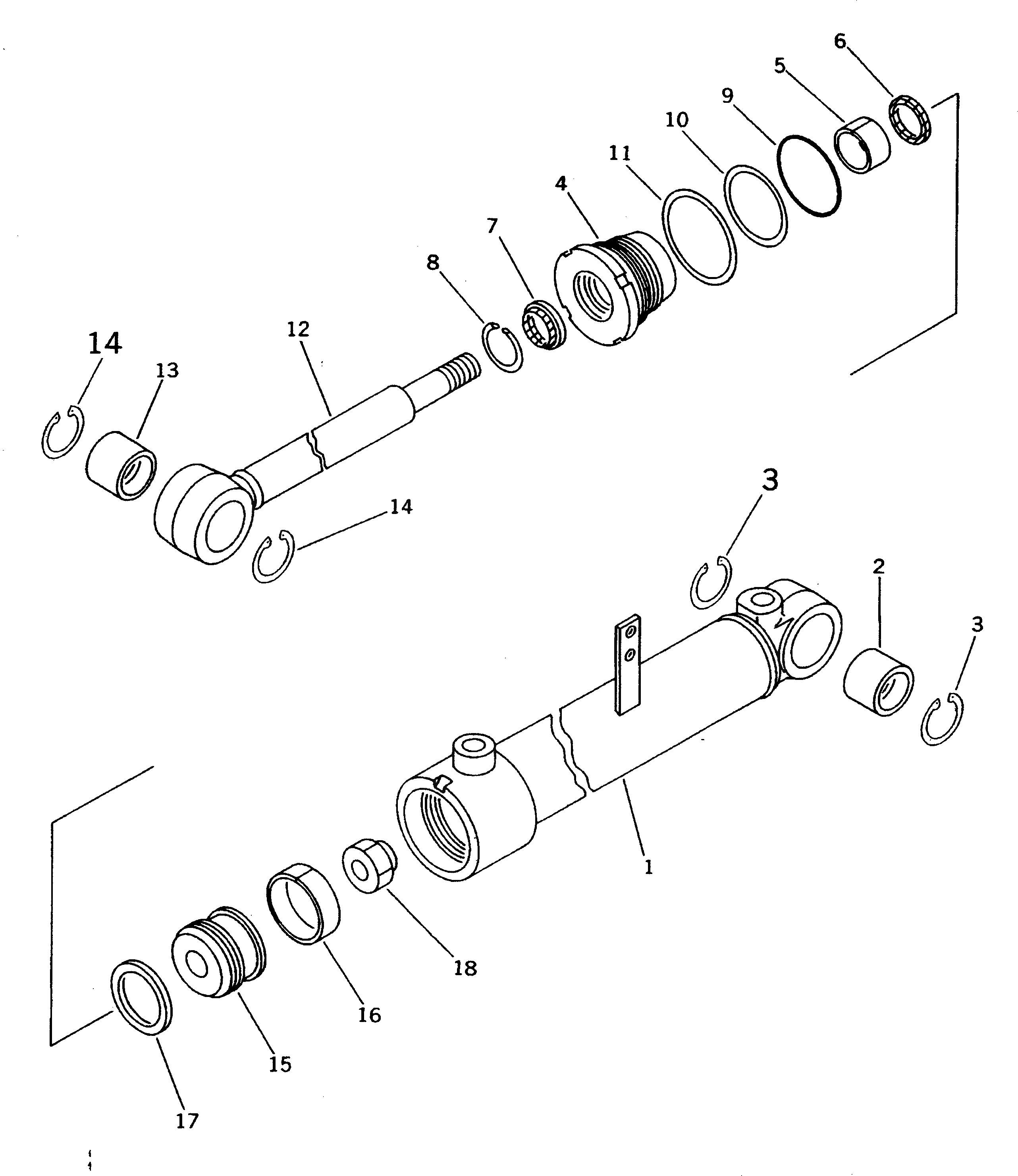 Схема запчастей Komatsu GD405A-2S - ЦИЛИНДР НАКЛОНА (С НАКЛОНЯЕМ.)(№-) ГИДРАВЛИКА