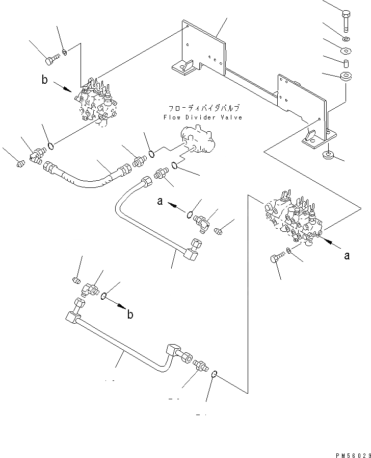 Схема запчастей Komatsu GD405A-2S - ГИДРОЛИНИЯ (КЛАПАН ДЕЛИТЕЛЯ ПОТОКА - УПРАВЛЯЮЩ. КЛАПАН)(№-) ГИДРАВЛИКА