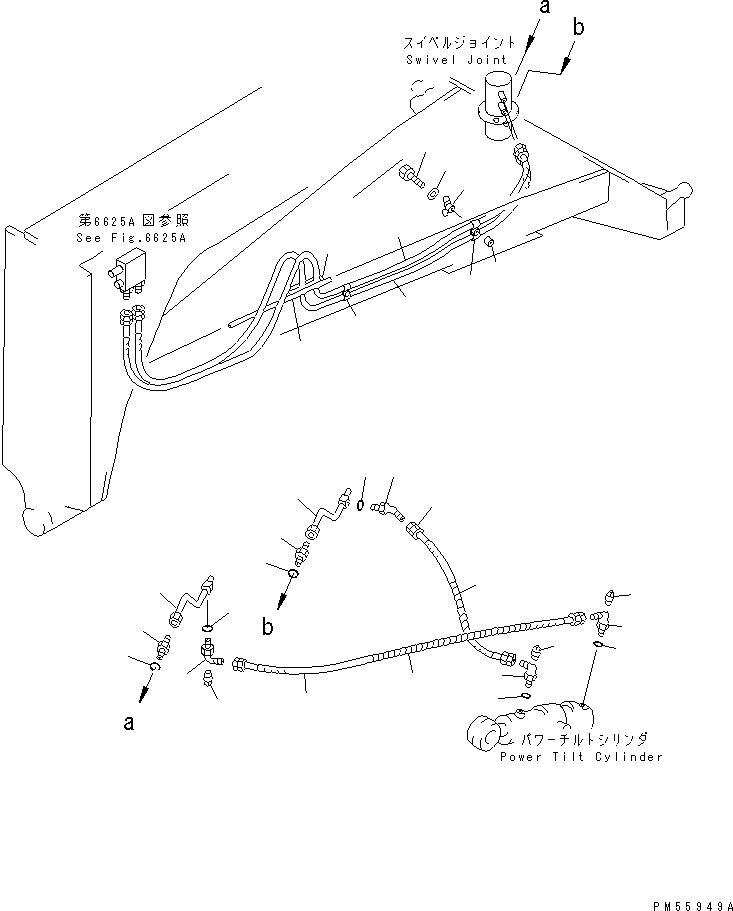 Схема запчастей Komatsu GD405A-2S - ГИДРОЛИНИЯ (ЦИЛИНДР НАКЛОНА ЛИНИЯ) (/)        (С SHOCK RELEASE ОТВАЛ)(№-) ГИДРАВЛИКА
