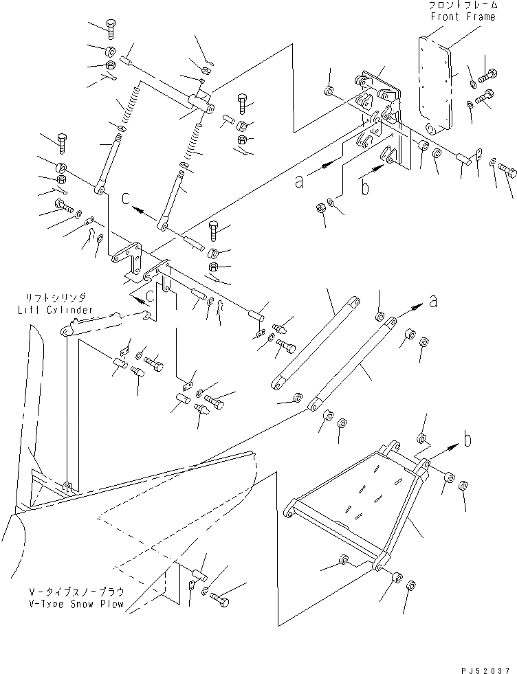 Схема запчастей Komatsu GD405A-2S - СНЕГООЧИСТИТ. V-ТИПА (/) РАБОЧЕЕ ОБОРУДОВАНИЕ