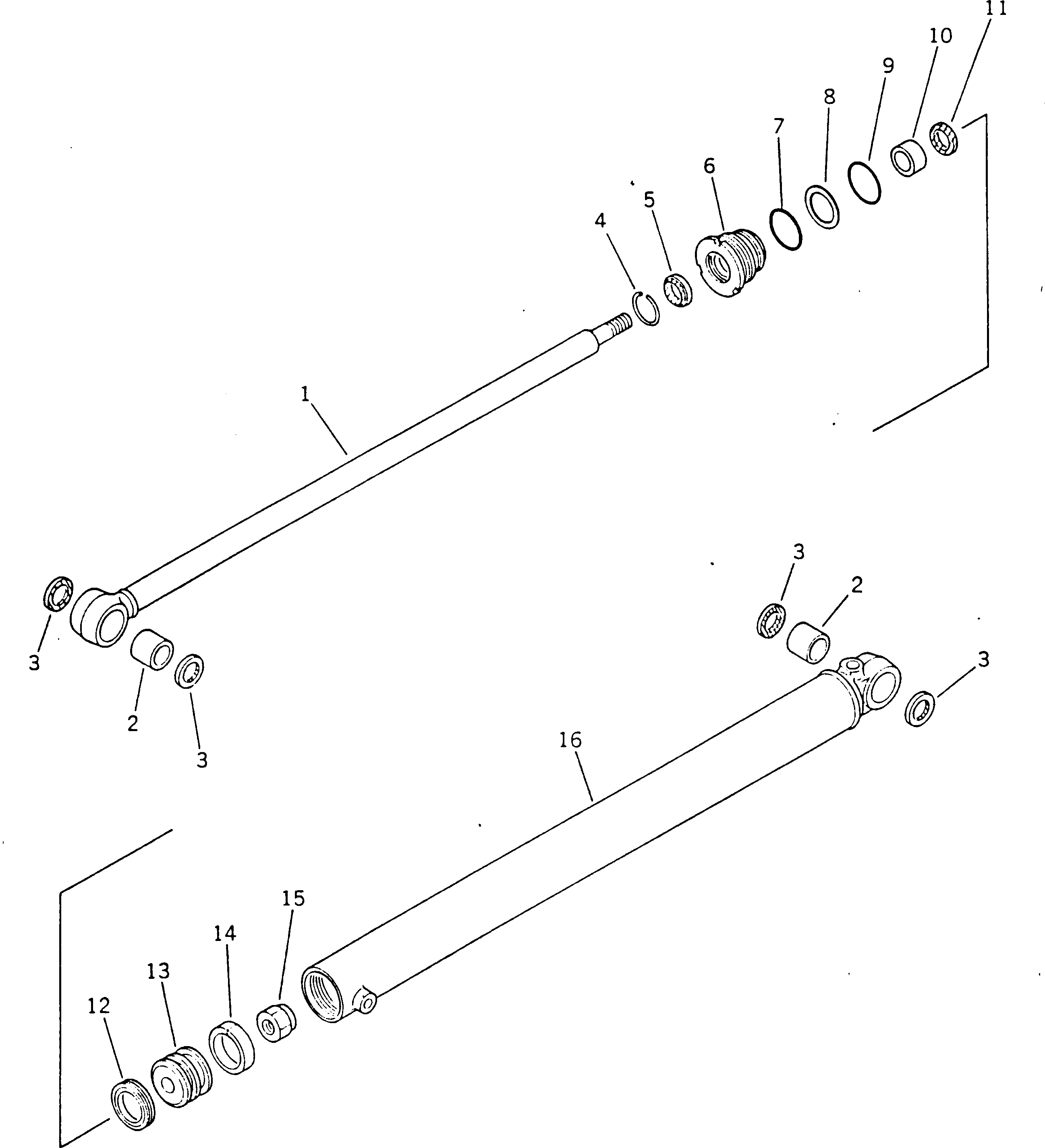 Схема запчастей Komatsu GD405A-1 - ЦИЛИНДР СДВИГ. ОТВАЛА(№-) ГИДРАВЛИКА