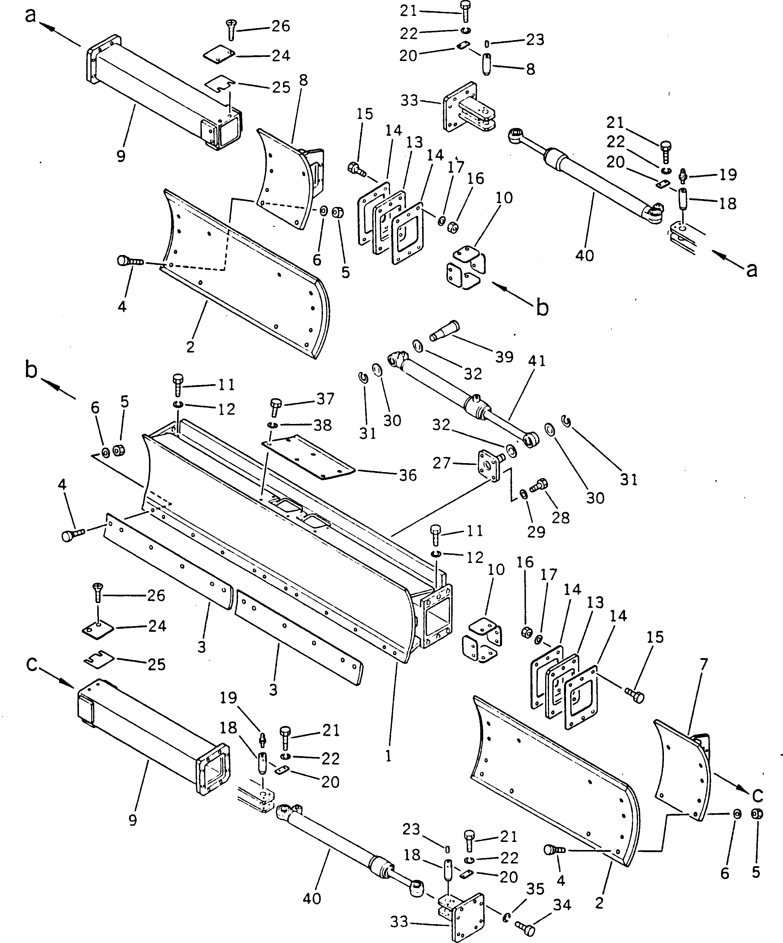 Схема запчастей Komatsu GD405A-1 - РЕГУЛИР. ОТВАЛ(№8-8) ОПЦИОННЫЕ КОМПОНЕНТЫ
