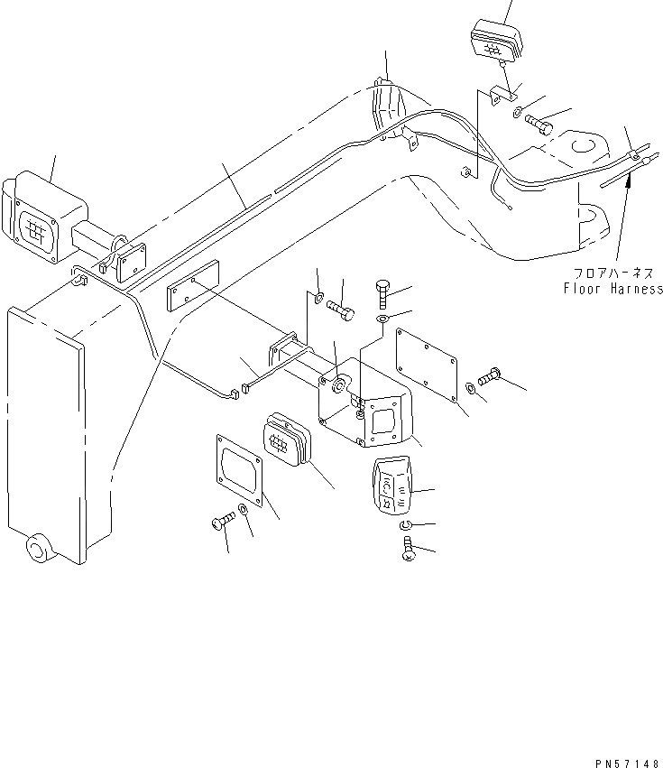 Схема запчастей Komatsu GD405A-2 - ЭЛЕКТРИКА (ПЕРЕДН. ЛИНИЯ)(№-) КОМПОНЕНТЫ ДВИГАТЕЛЯ И ЭЛЕКТРИКА