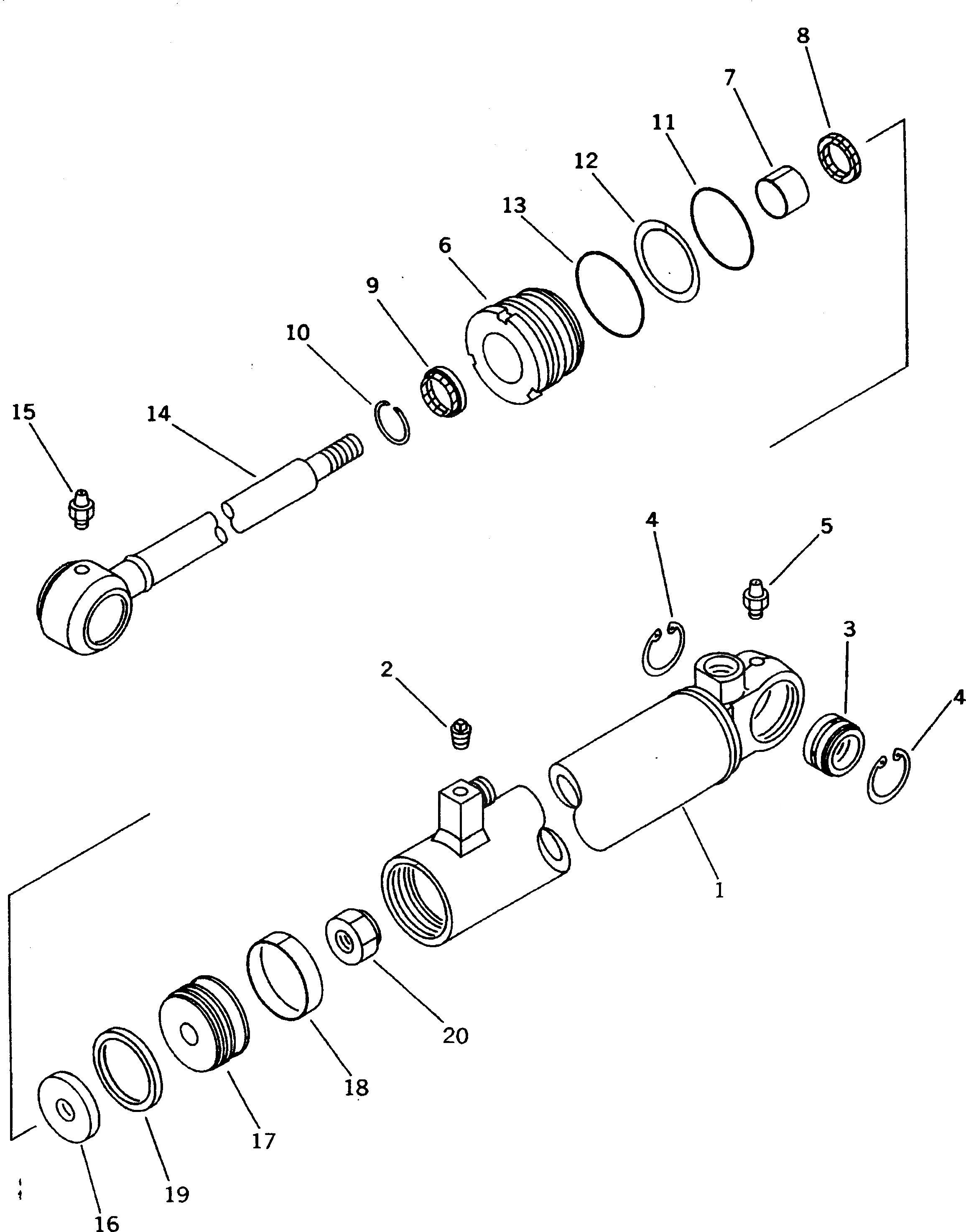 Схема запчастей Komatsu GD405A-2 - ЦИЛИНДР РУЛЕВ. УПР-Я(№-97) СИЛОВАЯ ПЕРЕДАЧА