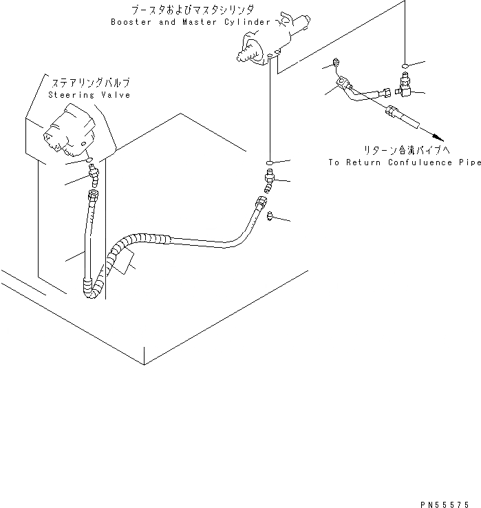 Схема запчастей Komatsu GD405A-2 - УСИЛИТЕЛЬ ТРУБЫ СИЛОВАЯ ПЕРЕДАЧА