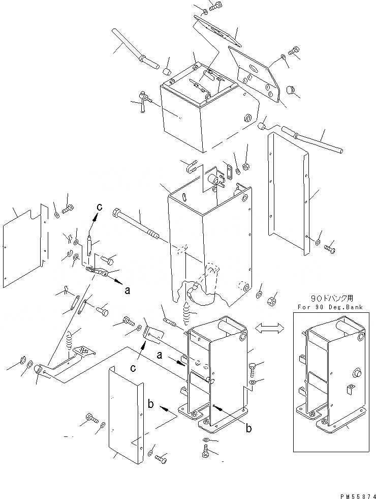 Схема запчастей Komatsu GD405A-2 - КОНСОЛЬН. БЛОК(№-) СИСТЕМА УПРАВЛЕНИЯ