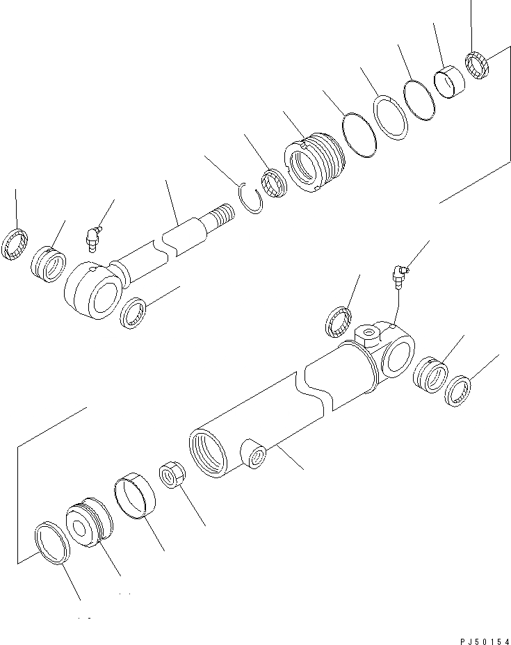 Схема запчастей Komatsu GD405A-2 - SCARIFIER ЦИЛИНДР(№-999) ГИДРАВЛИКА