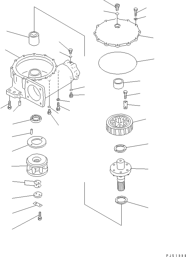 Схема запчастей Komatsu GD405A-2 - КОЛЬЦЕВ.РЕВЕРС ПРИВОД (МУФТА ТИП) (/)(№-) РАБОЧЕЕ ОБОРУДОВАНИЕ