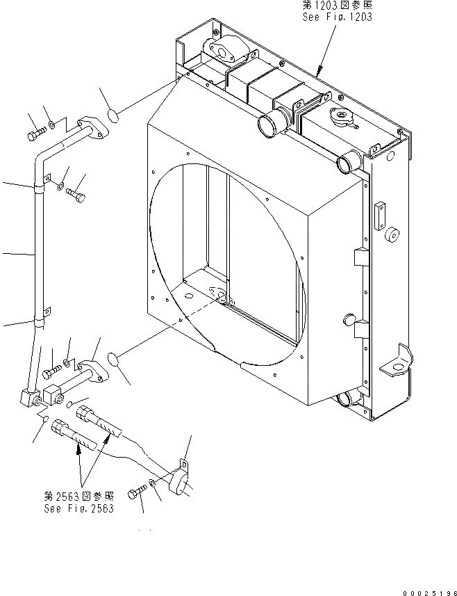 Схема запчастей Komatsu GD405A-3 - ТРАНСМИССИЯ ЛИНИИ МАСЛООХЛАДИТЕЛЯ (/)(№-) СИЛОВАЯ ПЕРЕДАЧА
