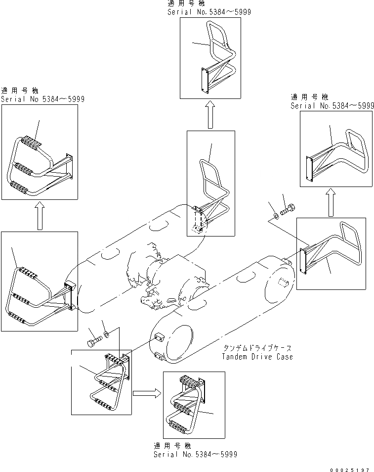 Схема запчастей Komatsu GD405A-3 - ЗАЩИТА ШИН(№-999) СИЛОВАЯ ПЕРЕДАЧА