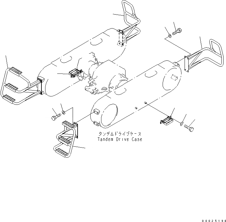 Схема запчастей Komatsu GD405A-3 - ЗАЩИТА ШИН(№-) СИЛОВАЯ ПЕРЕДАЧА