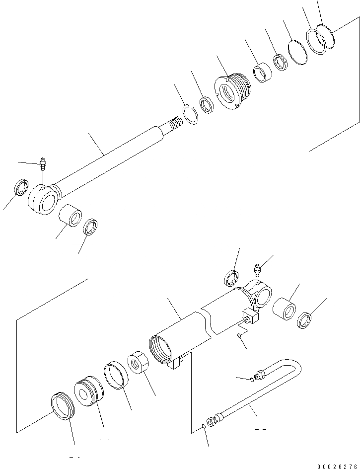 Схема запчастей Komatsu GD405A-3 - ЦИЛИНДР СОЧЛЕНЕНИЯ(№-) СИЛОВАЯ ПЕРЕДАЧА
