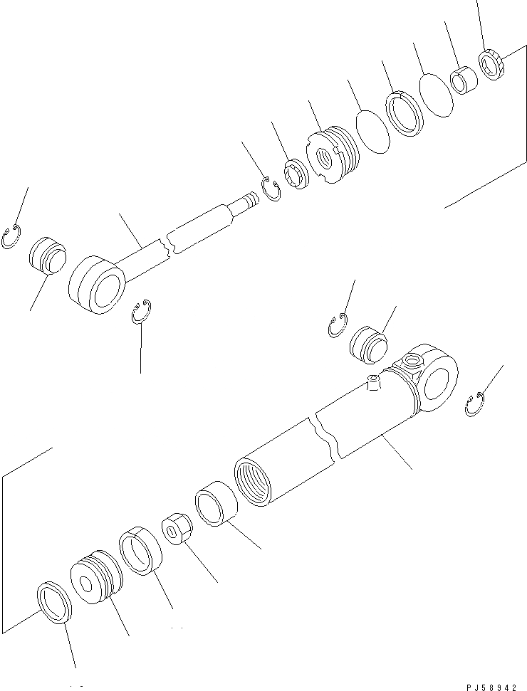 Схема запчастей Komatsu GD405A-3 - ЦИЛИНДР НАКЛОНА(№-.) ГИДРАВЛИКА