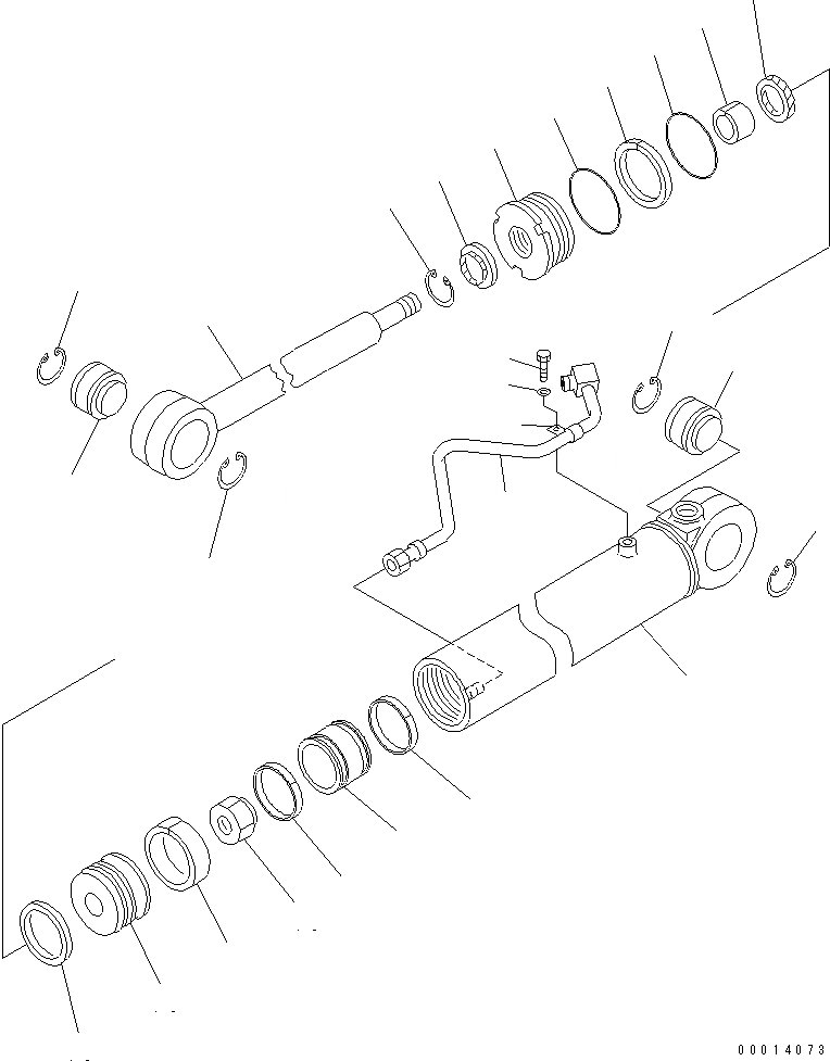 Схема запчастей Komatsu GD405A-3 - ЦИЛИНДР НАКЛОНА(№.-999) ГИДРАВЛИКА