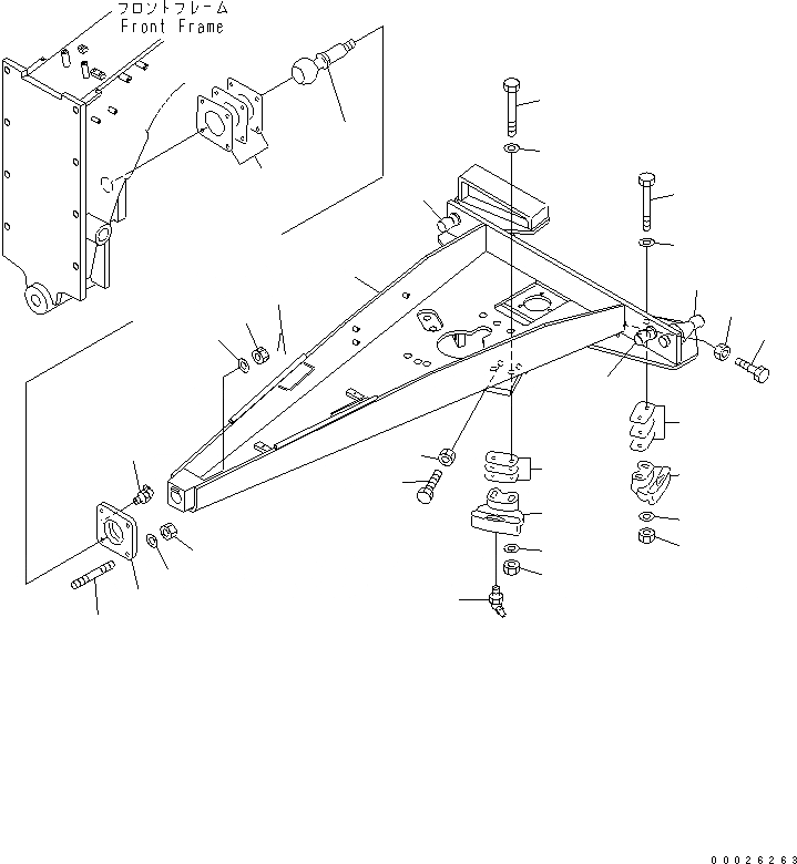 Схема запчастей Komatsu GD405A-3 - СЦЕПНОЕ УСТРОЙСТВО(№-) РАБОЧЕЕ ОБОРУДОВАНИЕ