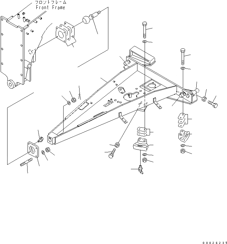 Схема запчастей Komatsu GD405A-3 - СЦЕПНОЕ УСТРОЙСТВО (С ЗУБЧ. МУФТОЙ ЦИРКУЛ. РЕВЕРСА)(№-) РАБОЧЕЕ ОБОРУДОВАНИЕ