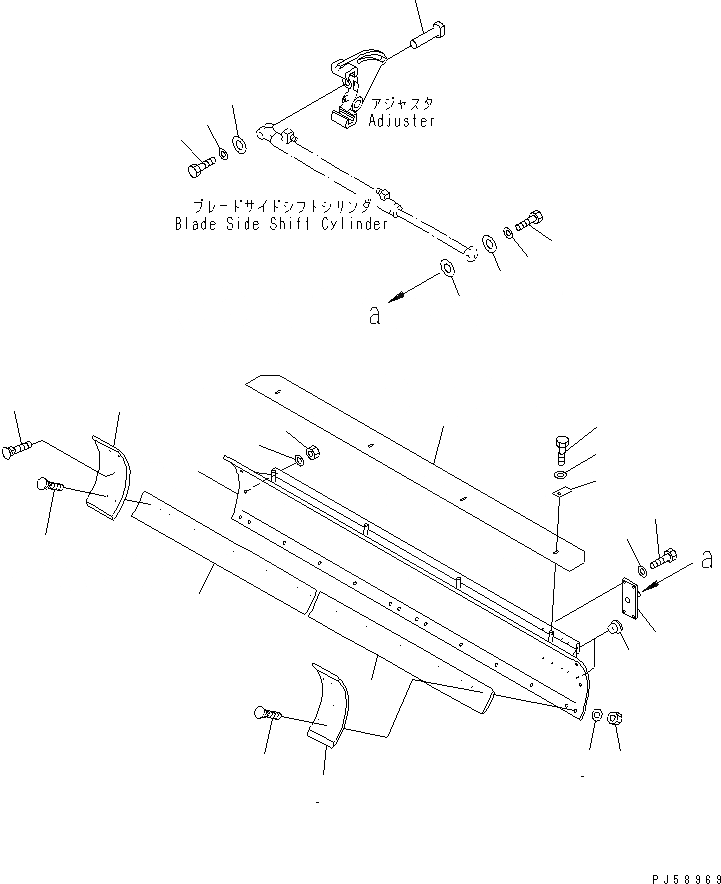 Схема запчастей Komatsu GD405A-3 - ОТВАЛ (MM ШИР.) РАБОЧЕЕ ОБОРУДОВАНИЕ