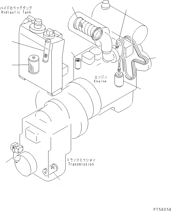 Схема запчастей Komatsu GD405A-3 - ЭЛЕМЕНТ И V-РЕМЕНЬ(№-999) ЧАСТИ BOOK