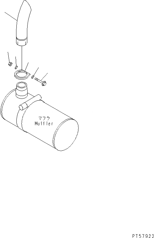 Схема запчастей Komatsu GD405A-3S - ВЫХЛОПНАЯ ТРУБА КОМПОНЕНТЫ ДВИГАТЕЛЯ И ЭЛЕКТРИКА