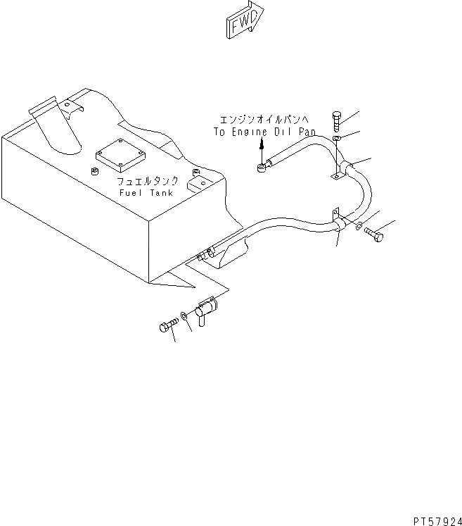 Схема запчастей Komatsu GD405A-3S - МАСЛЯНЫЙ ПОДДОН ДРЕНАЖНЫЕ ПАТРУБКИ ЭЛЕМЕНТЫ КРЕПЛЕНИЯ КОМПОНЕНТЫ ДВИГАТЕЛЯ И ЭЛЕКТРИКА