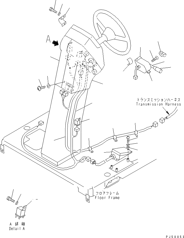 Схема запчастей Komatsu GD405A-3S - ЭЛЕКТРИКА (РУЛЕВ. УПРАВЛЕНИЕ POST ЛИНИЯ) (SHIFT РЫЧАГ)(№7-7) КОМПОНЕНТЫ ДВИГАТЕЛЯ И ЭЛЕКТРИКА