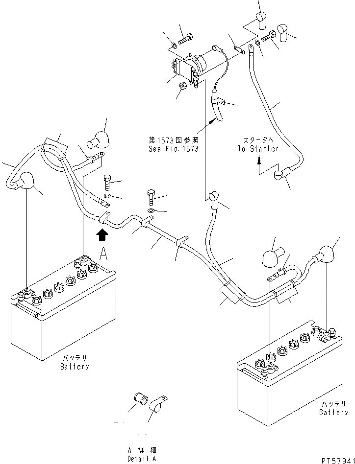 Схема запчастей Komatsu GD405A-3S - ЭЛЕКТРИКА (ЛИНИЯ АККУМУЛЯТОРА) КОМПОНЕНТЫ ДВИГАТЕЛЯ И ЭЛЕКТРИКА
