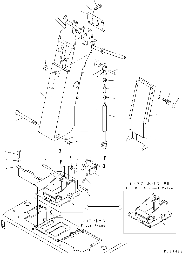 Схема запчастей Komatsu GD405A-3S - РУЛЕВ. УПРАВЛЕНИЕ POST СИСТЕМА УПРАВЛЕНИЯ
