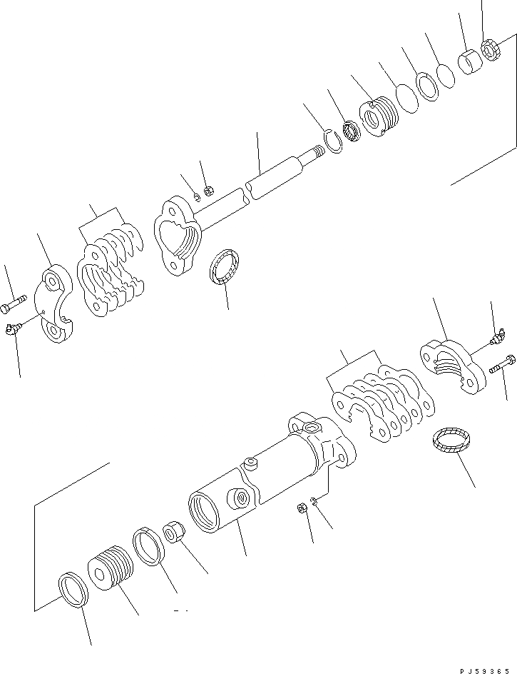 Схема запчастей Komatsu GD405A-3S - СЦЕПНОЕ УСТРОЙСТВО SHIFT ЦИЛИНДР (ДЛЯ 9 DEG. ГРУПП.) ГИДРАВЛИКА