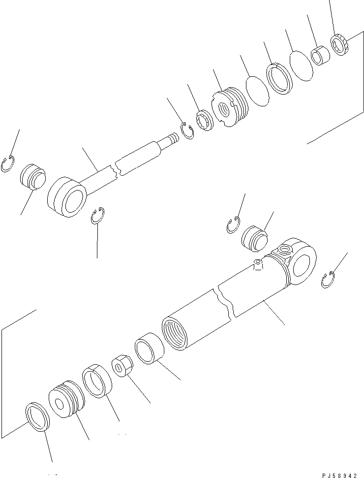 Схема запчастей Komatsu GD405A-3S - ЦИЛИНДР НАКЛОНА(№7-.) ГИДРАВЛИКА