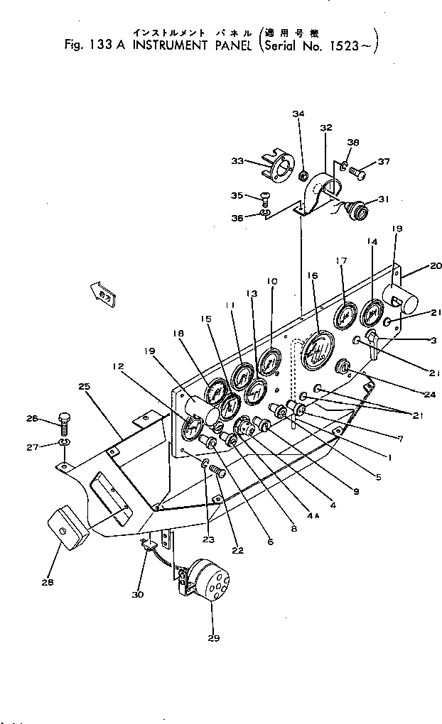 Схема запчастей Komatsu GD40HT-2 - ПАНЕЛЬ ПРИБОРОВ(№-) КОМПОНЕНТЫ ДВИГАТЕЛЯ И ЭЛЕКТРИКА