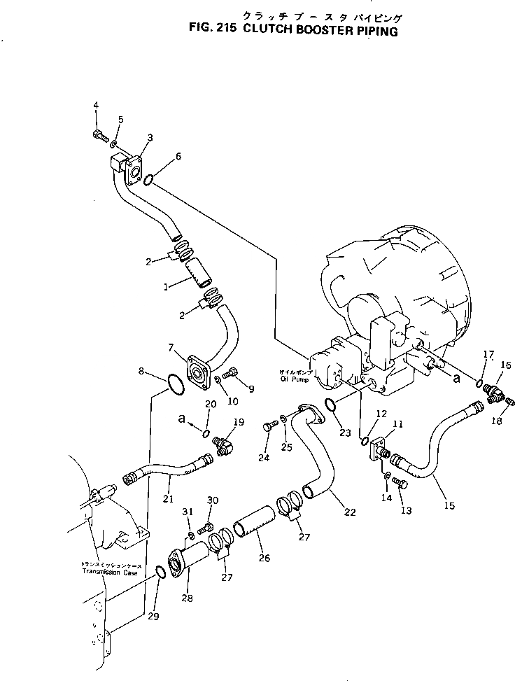 Схема запчастей Komatsu GD500R-2A - МУФТА УСИЛИТЕЛЬ ТРУБЫ СИЛОВАЯ ПЕРЕДАЧА