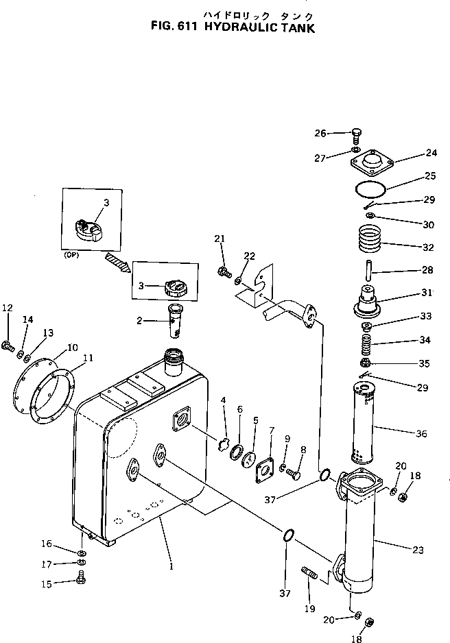 Схема запчастей Komatsu GD500R-2A - ГИДР. БАК. ГИДРАВЛИКА