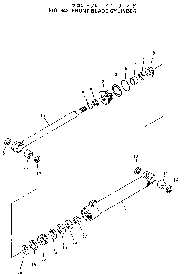 Схема запчастей Komatsu GD500R-2A - ПЕРЕДН. ЦИЛИНДР ОТВАЛА ОПЦИОННЫЕ КОМПОНЕНТЫ