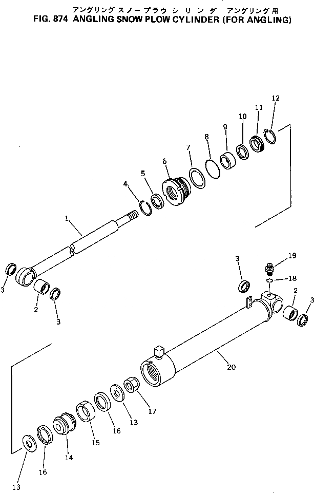 Схема запчастей Komatsu GD500R-2A - ПОВОРОТН. ОТВАЛ Д/СНЕГА ЦИЛИНДР (ДЛЯ ANGLING) ОПЦИОННЫЕ КОМПОНЕНТЫ