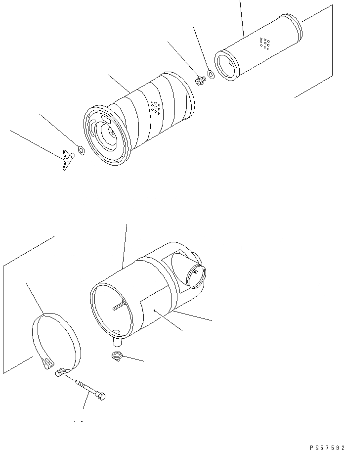 Схема запчастей Komatsu GD505A-3A - ВОЗДУХООЧИСТИТЕЛЬ КОМПОНЕНТЫ ДВИГАТЕЛЯ И ЭЛЕКТРИКА