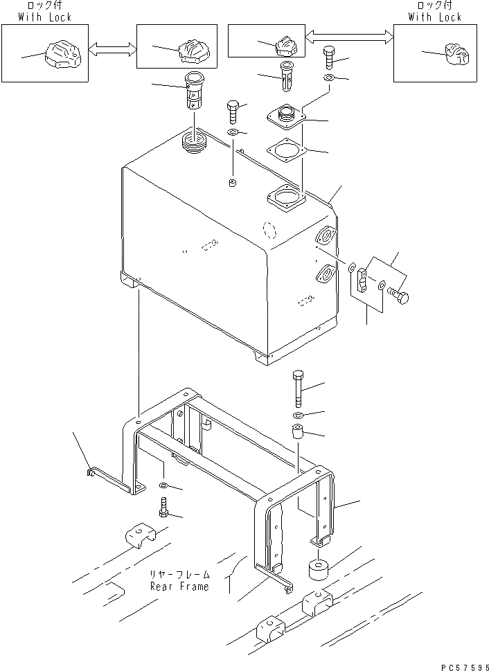 Схема запчастей Komatsu GD505A-3A - ТОПЛИВН. И ГИДР. БАК. КОМПОНЕНТЫ ДВИГАТЕЛЯ И ЭЛЕКТРИКА