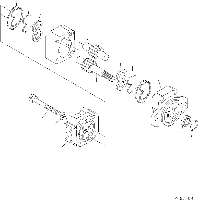 Схема запчастей Komatsu GD505A-3A - НАСОС ТРАНСМИССИИ СИЛОВАЯ ПЕРЕДАЧА
