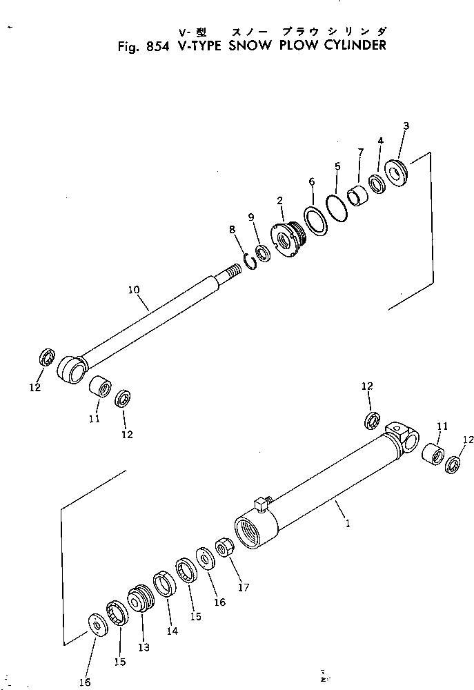 Схема запчастей Komatsu GD505A-2 - ГИДРОЦИЛИНДР ПОДЪЕМА (ДЛЯ СНЕГООЧИСТИТ. V-ТИПА) ОПЦИОННЫЕ КОМПОНЕНТЫ