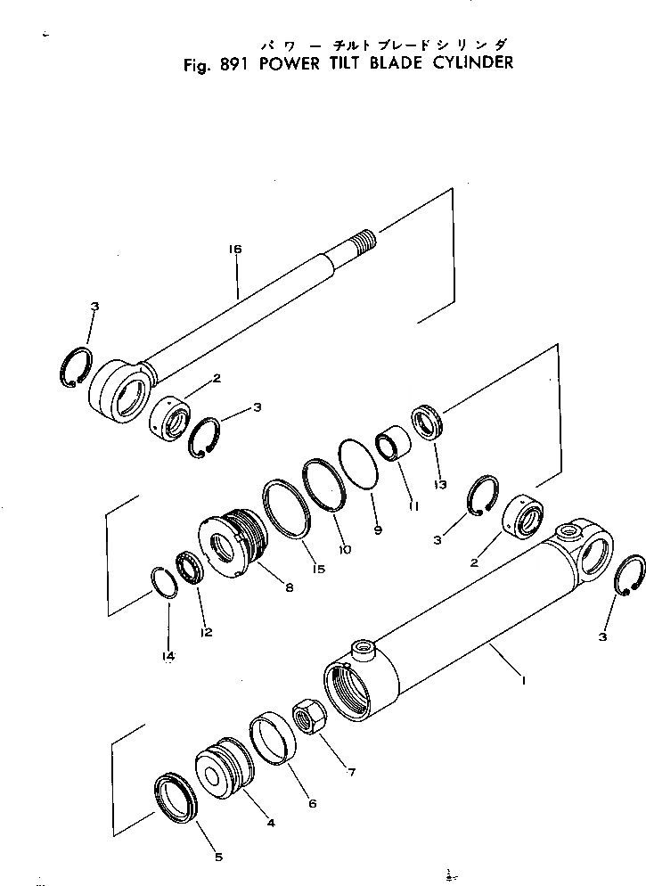 Схема запчастей Komatsu GD505A-2 - ЦИЛИНДР НАКЛОНА ОПЦИОННЫЕ КОМПОНЕНТЫ