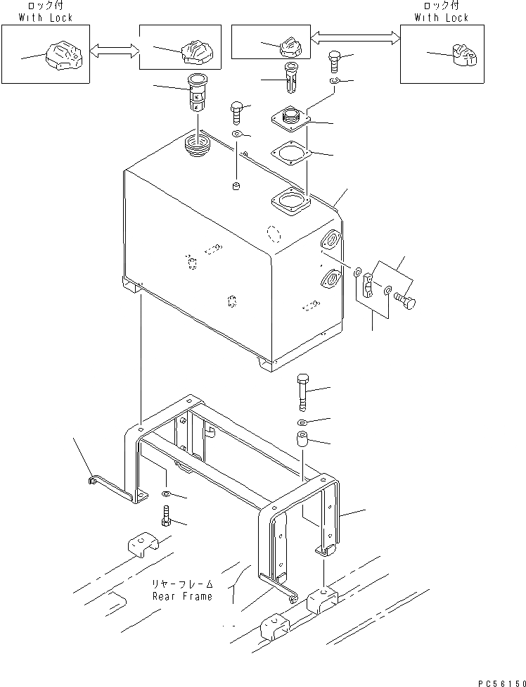 Схема запчастей Komatsu GD505A-3 - ТОПЛИВН. И ГИДР. БАК.(№-) КОМПОНЕНТЫ ДВИГАТЕЛЯ И ЭЛЕКТРИКА