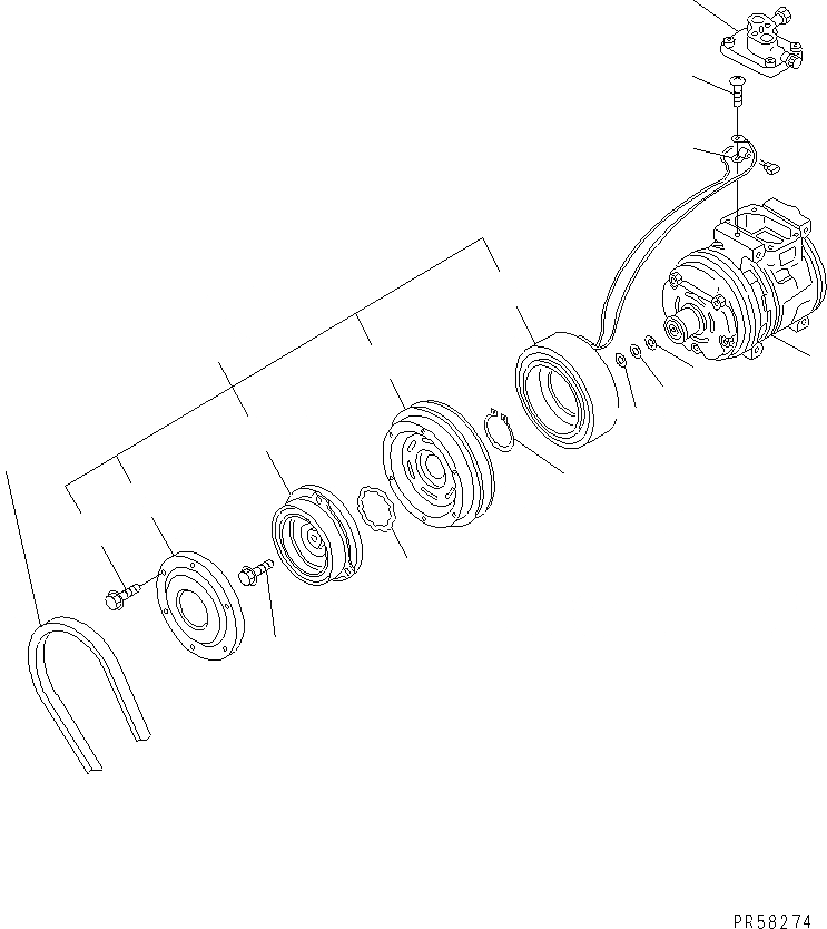 Схема запчастей Komatsu GD505A-3 - КОНДИЦ. ВОЗДУХА (/9) (КОМПРЕССОР ВНУТР. ЧАСТИ)(№7-) РАМА И ЧАСТИ КОРПУСА
