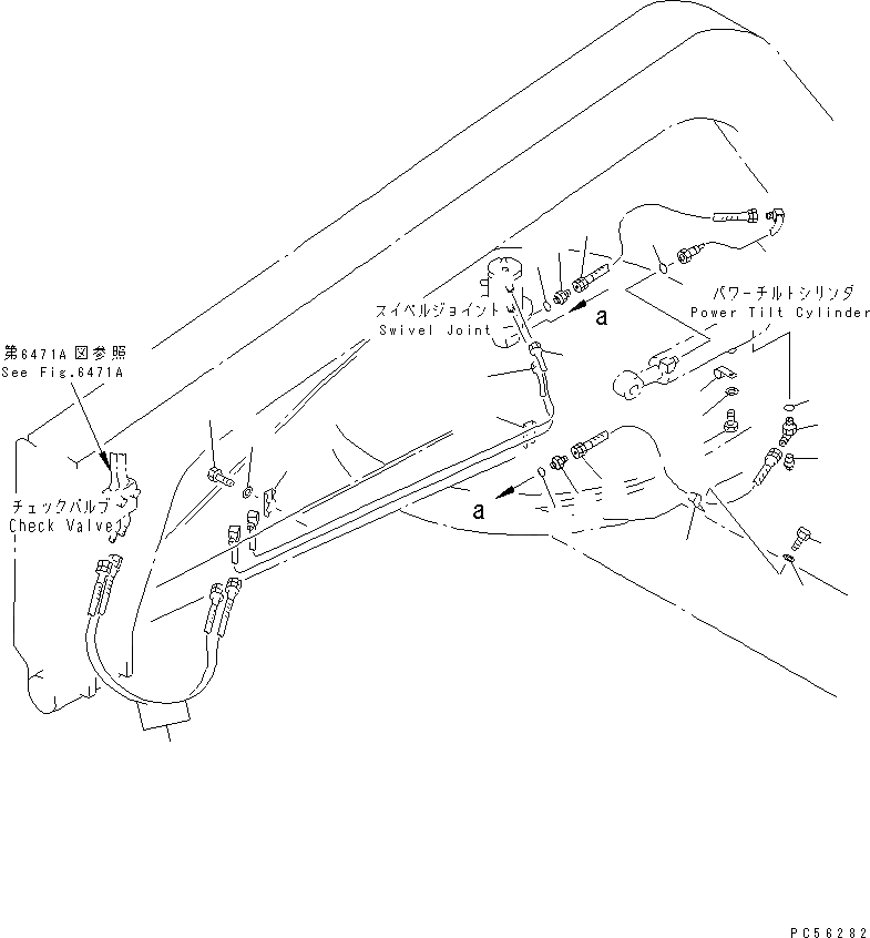 Схема запчастей Komatsu GD505A-3 - ГИДРОЛИНИЯ (ЦИЛИНДР НАКЛОНА ЛИНИЯ) (/)(№-) ГИДРАВЛИКА