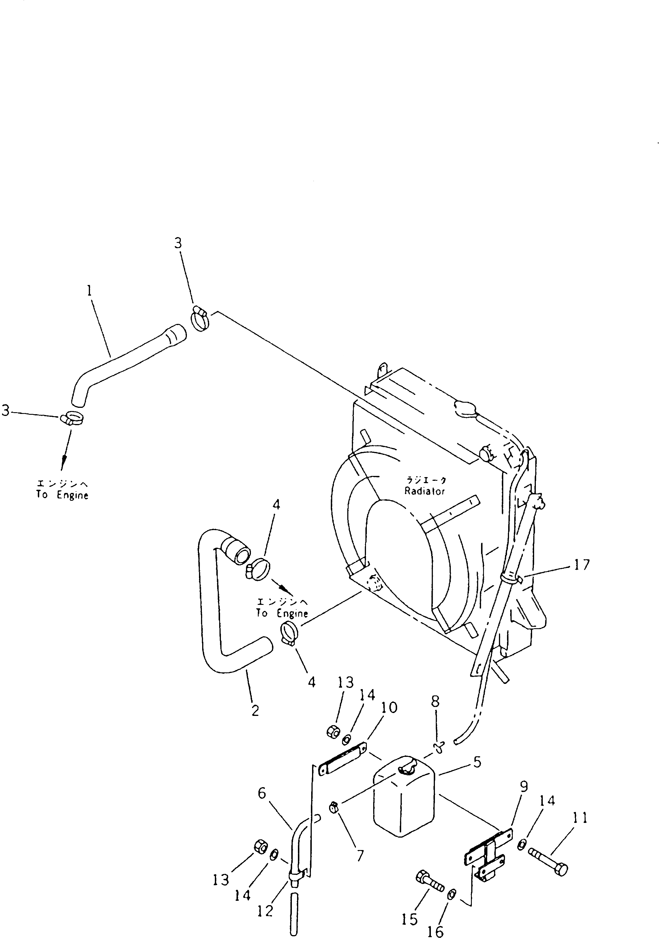 Схема запчастей Komatsu GD510R-1 - СИСТЕМА ТРУБ РАДИАТОРА(№9-) КОМПОНЕНТЫ ДВИГАТЕЛЯ И ЭЛЕКТРИКА