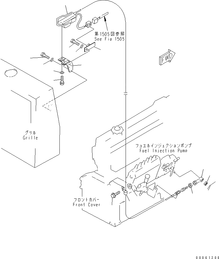 Схема запчастей Komatsu GD511A-1 - СТОП МОТОР ДВИГАТЕЛЯ(№-) КОМПОНЕНТЫ ДВИГАТЕЛЯ И ЭЛЕКТРИКА