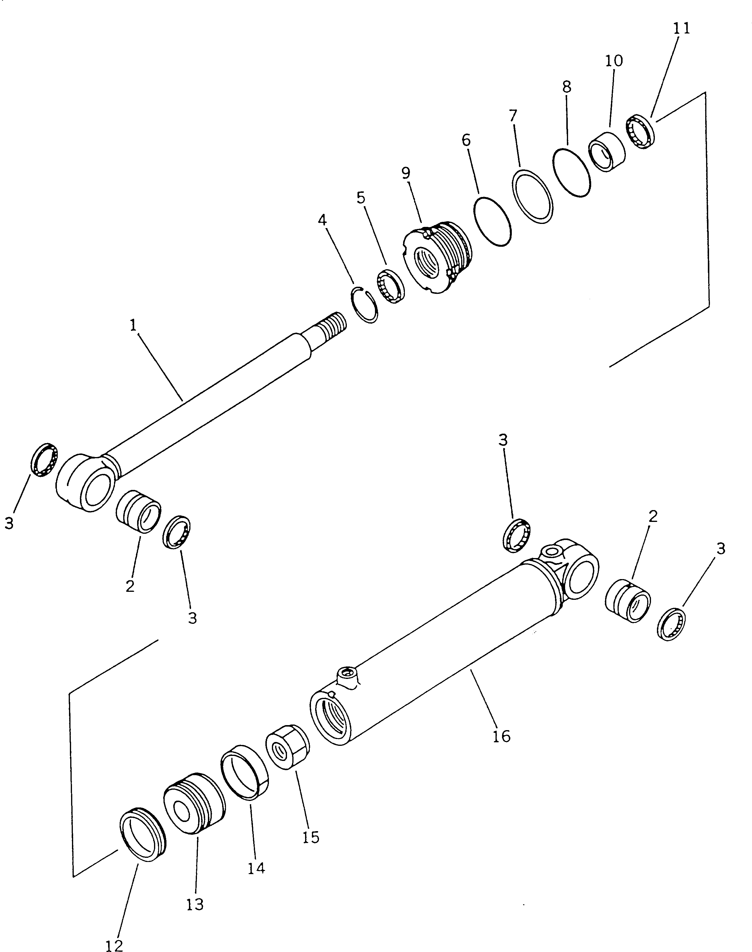 Схема запчастей Komatsu GD511A-1 - ЦИЛИНДР СОЧЛЕНЕНИЯ(№-8) СИЛОВАЯ ПЕРЕДАЧА